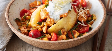 Poulet et pommes de terre sautées