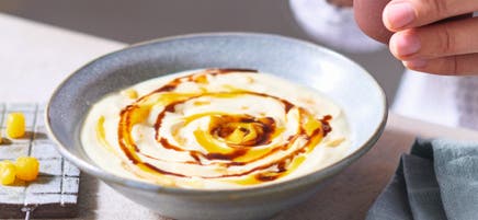 Fromage blanc à la mangue et au chocolat