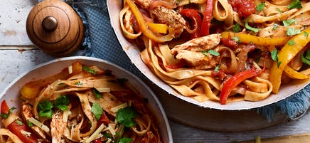 Chicken fajita tagliatelle
