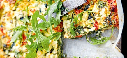 Tenderstem broccoli, Swiss chard & ricotta bake