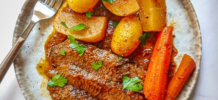 Sweet and sour brisket dinner