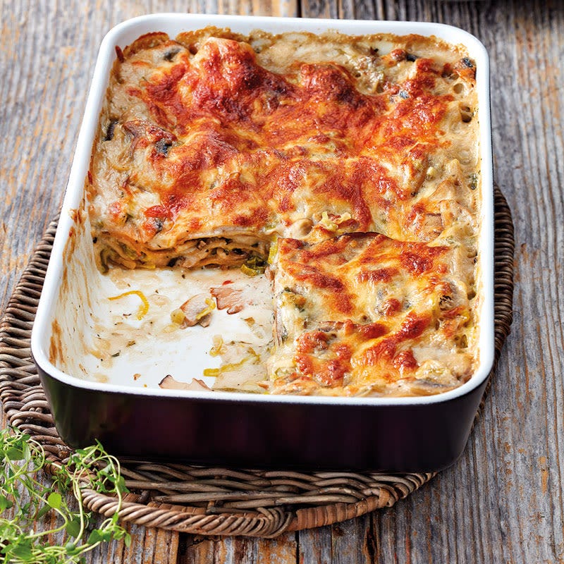 Cremige Pilzlasagne