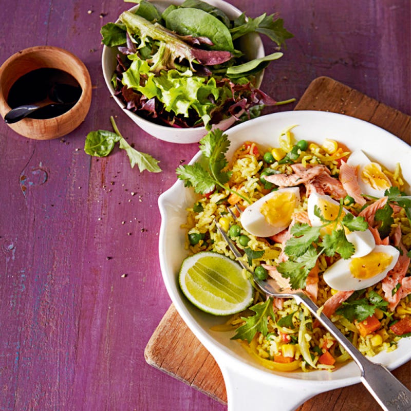 Photo de/du Riz au curry au saumon par WW