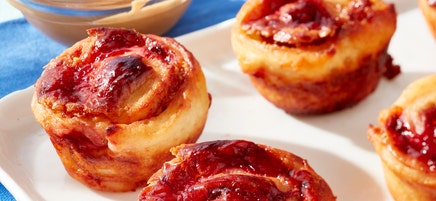 Mini Peanut Butter and Jam Sweet Rolls