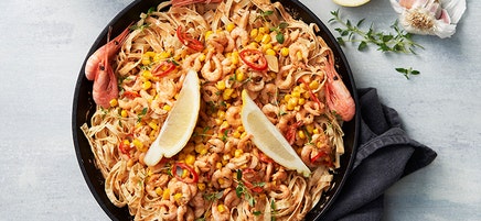 Cajunräkor med tagliatelle