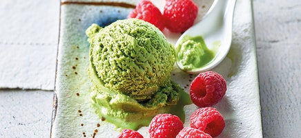 Matcha-Vanille-Eis