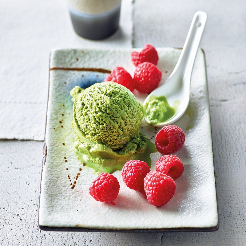 Matcha-Vanille-Eis
