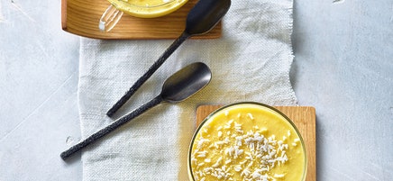 Mango-Ingwer-Pudding mit Kokos