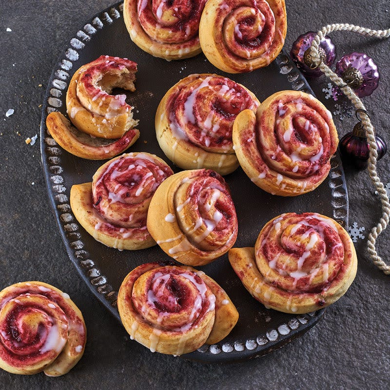 Weihnachtsschnecken mit Zuckerguss