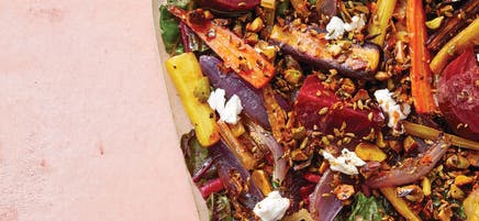 Roasted beetroot & vegetable salad