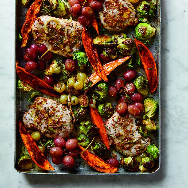 ViktVäktarna - Kotlett- och grönsaksplåt med druvor