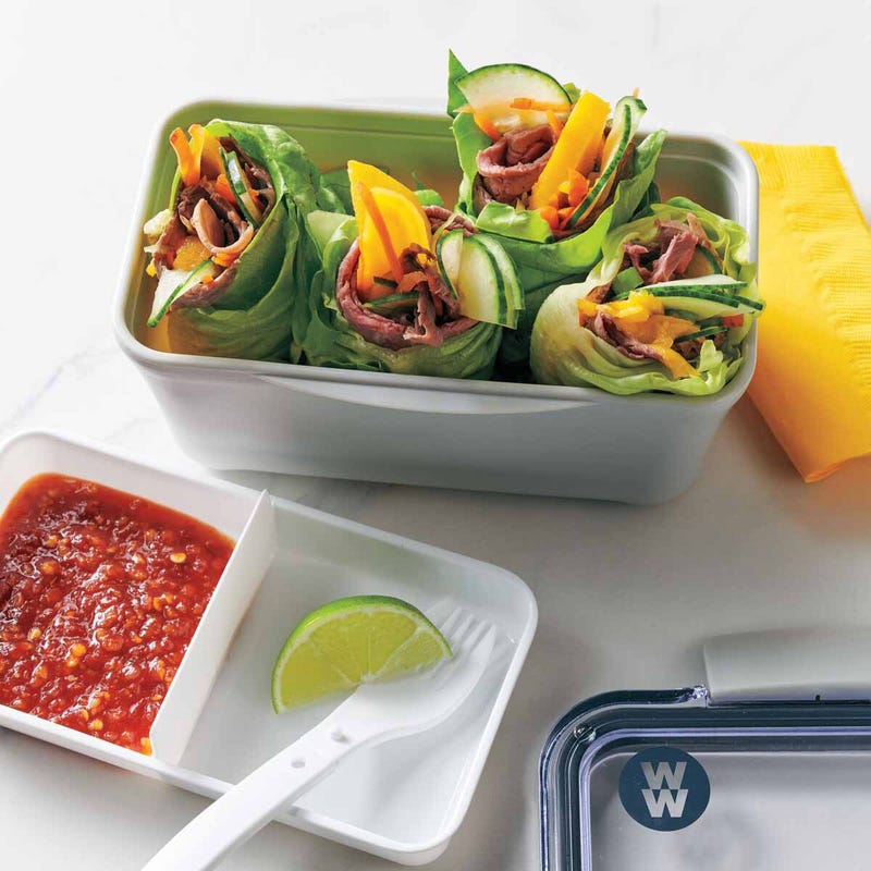 Photo of Beef, mango, and cucumber wraps by WW