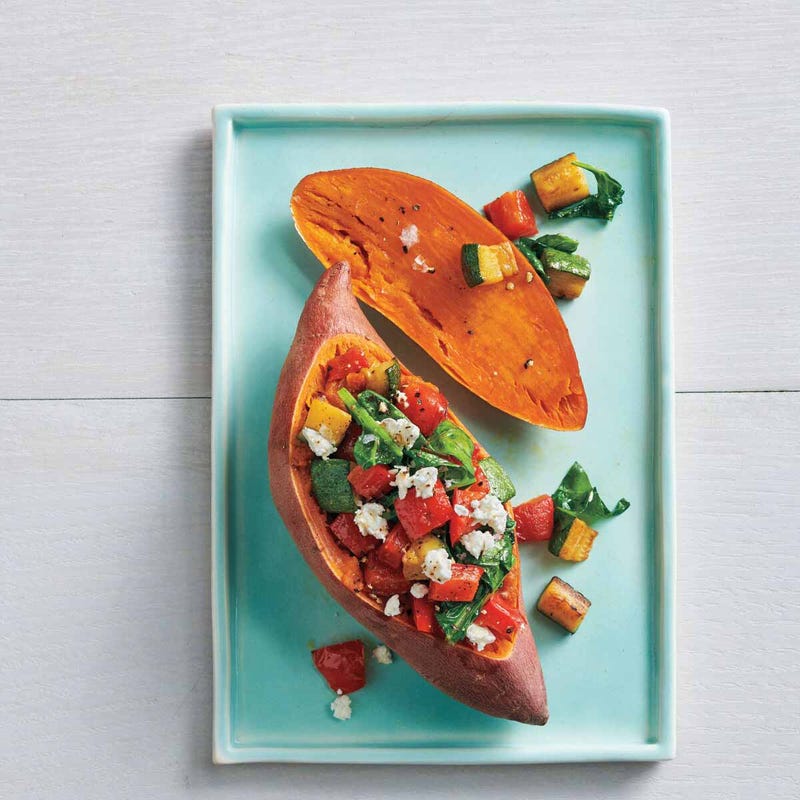 Photo de Patate douce garnie cuite au micro-ondes par WW