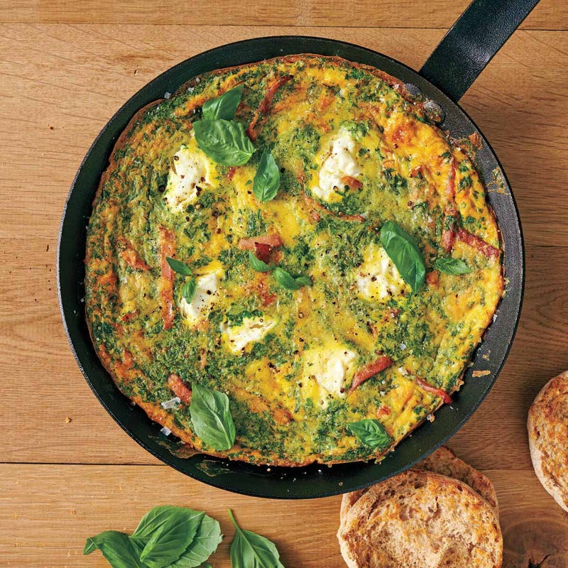 Photo of Canadian bacon, herb, and ricotta frittata by WW