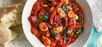 Spanish-style butter bean stew