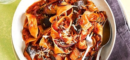 Sausage & aubergine pasta