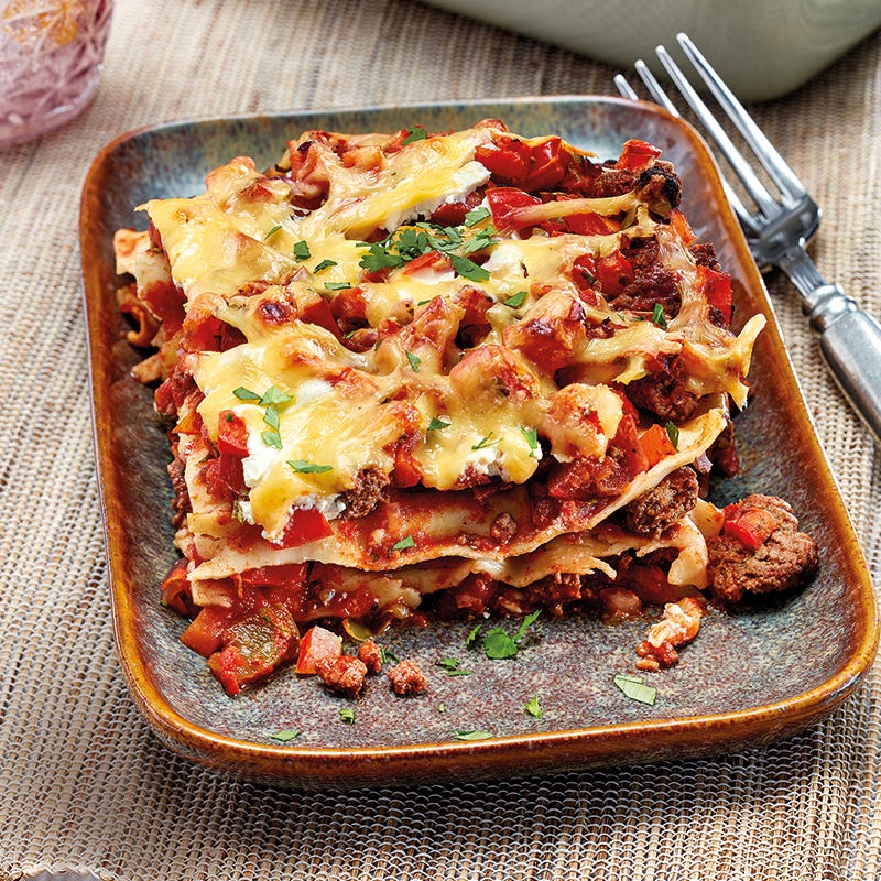 Taco-Lasagne mit Salsa