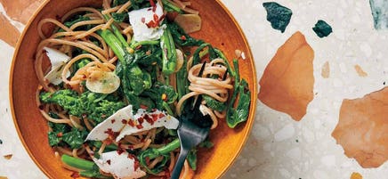 Spaghetti d’épeautre aux rapinis