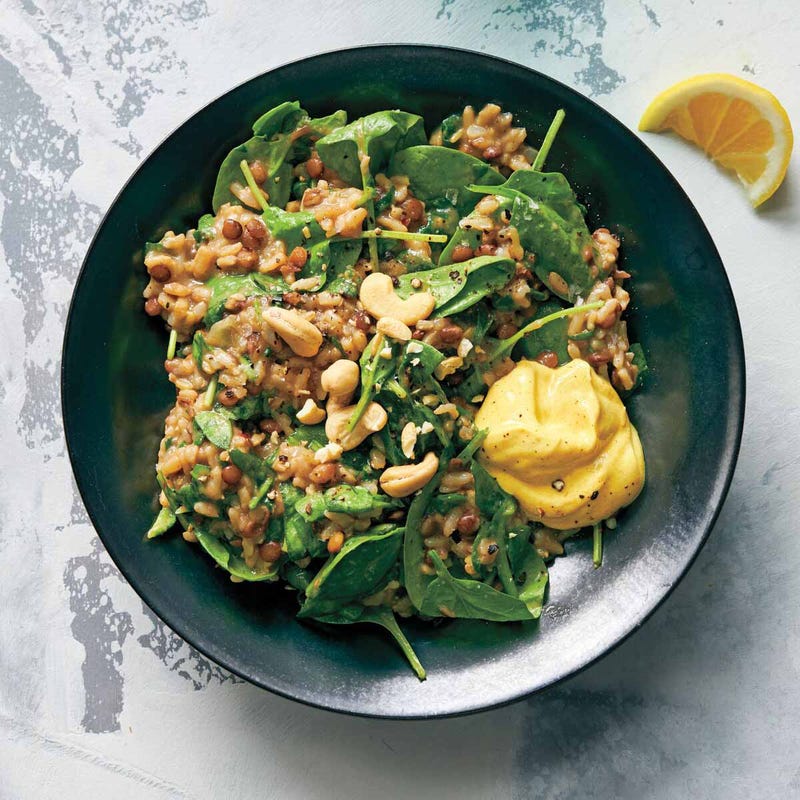 Photo of Lentils and brown rice with tumeric yogurt by WW