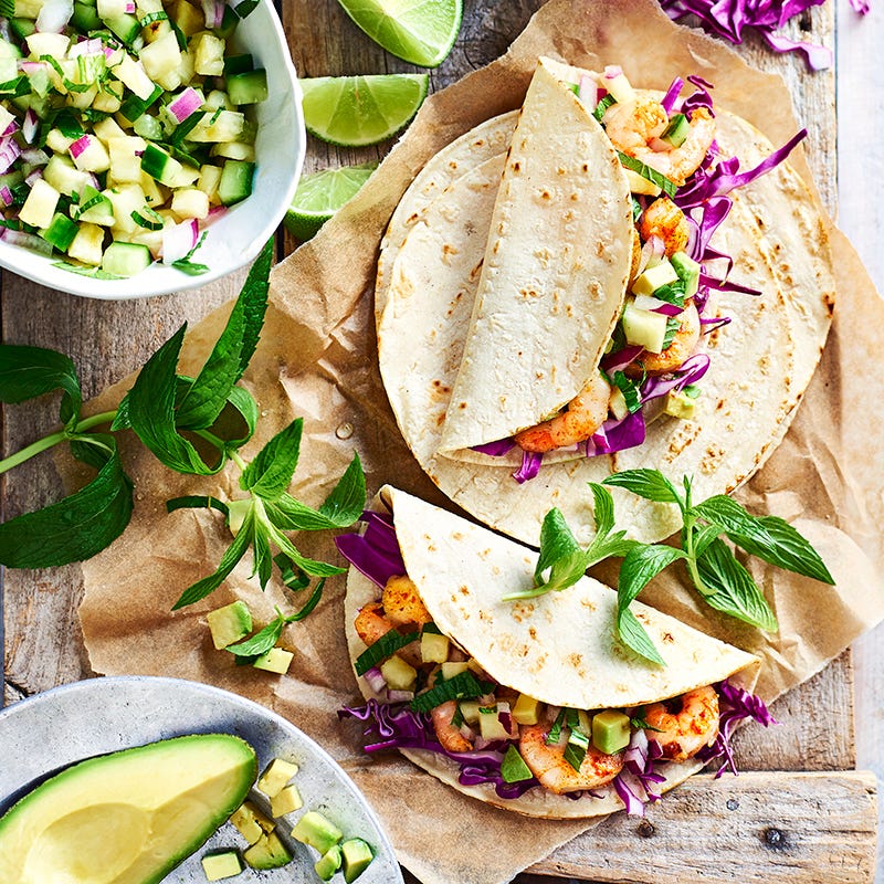 ViktVäktarna - Tacos med räkor och ananassalsa