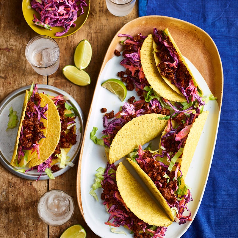 ViktVäktarna - Heta quorntacos med rödkålsslaw