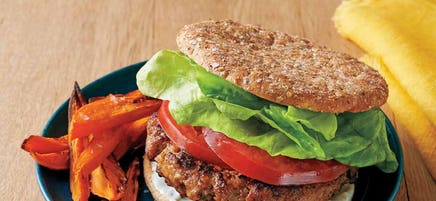 Burgers de poulet à la sauge et au fromage bleu