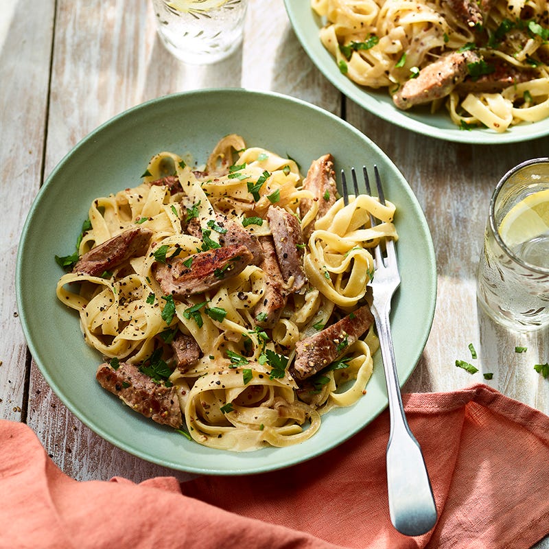 ViktVäktarna - Tagliatelle med fläskfilé och vitvinssås