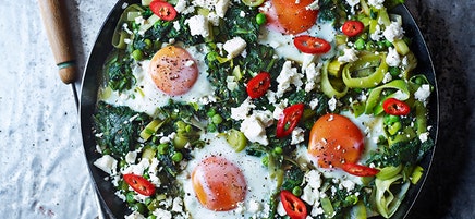 Grön shakshuka