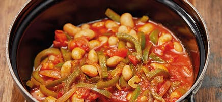 Bohnen-Paprika-Eintopf mit Tomaten