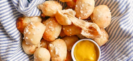 Cheese-stuffed pretzel bites