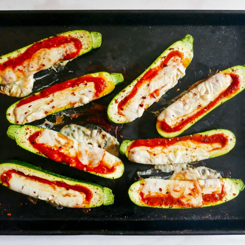 Photo of Cheesy zucchini boats by WW