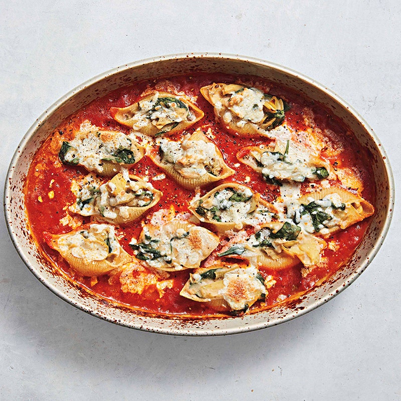 Spinach-artichoke stuffed shells