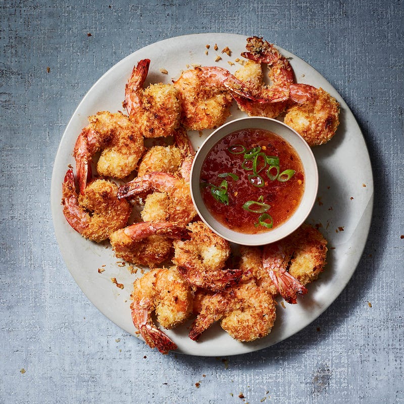 Photo of Oven-baked coconut prawns with a chilli dipping sauce by WW