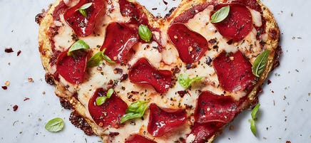 Mozzarella & pepperoni cauliflower crust pizza