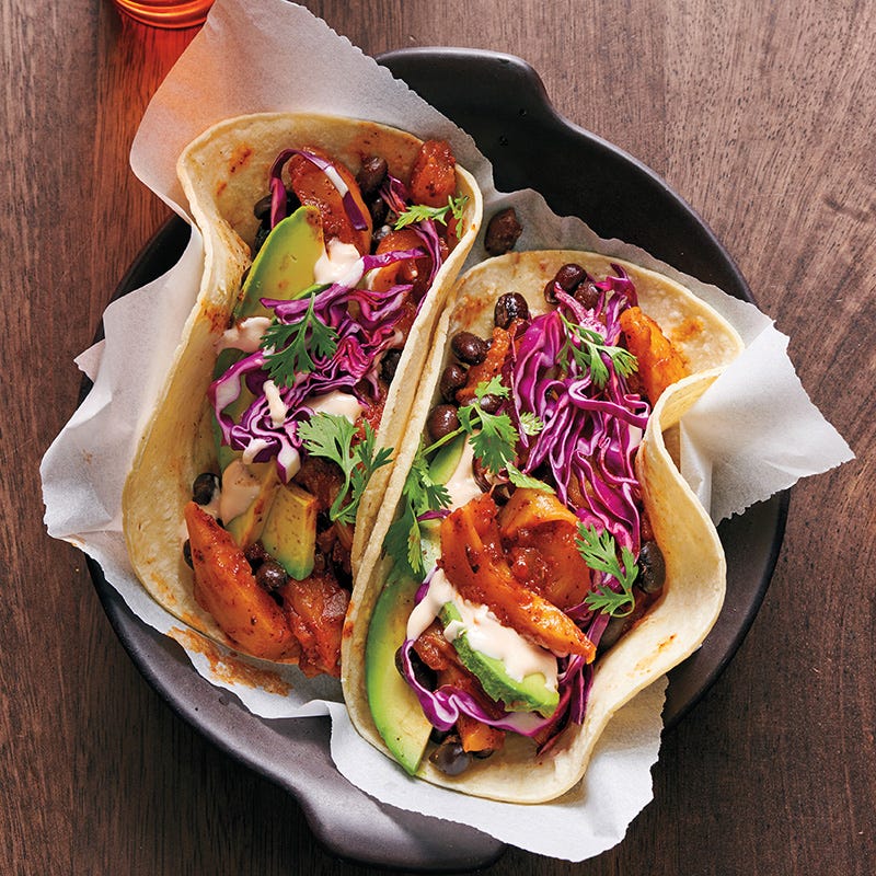 Jackfruit-Tacos mit Chilimayonnaise