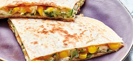 Quesadilla mit Zucchini-Mais-Füllung