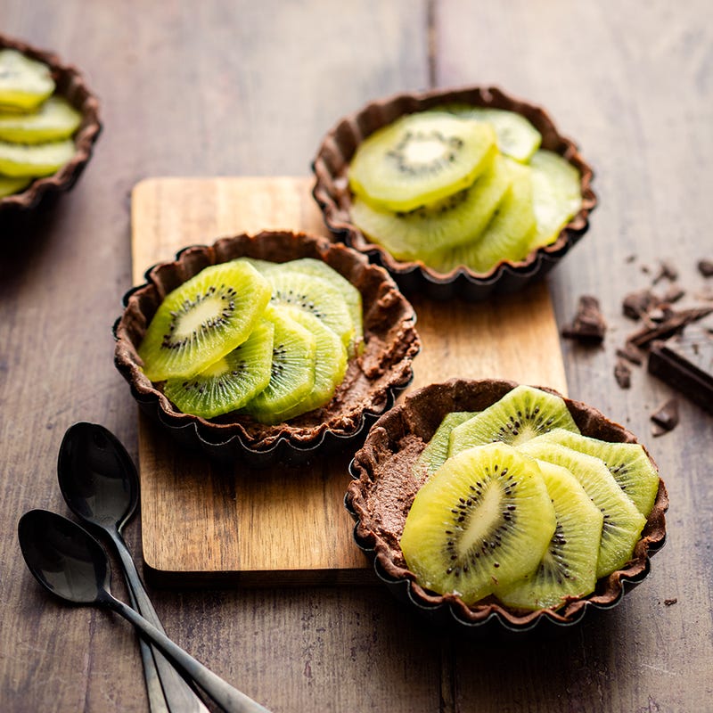 Tartelettes au chocolat et au kiwi