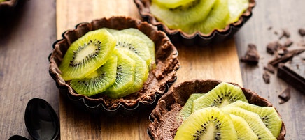 Tartelettes au chocolat et au kiwi
