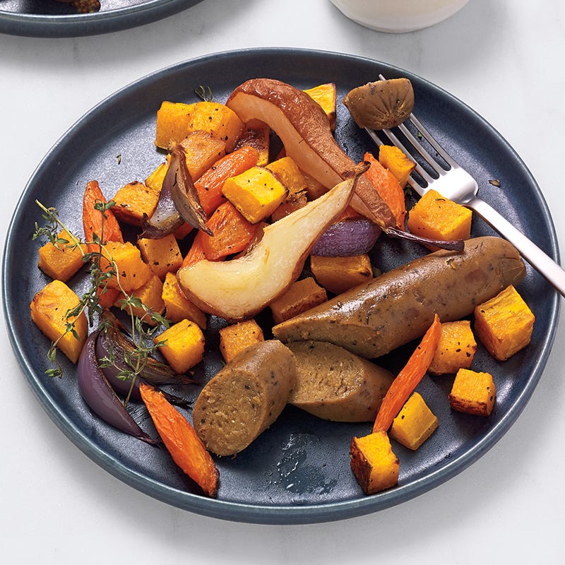 Veggie sausage sheet pan dinner