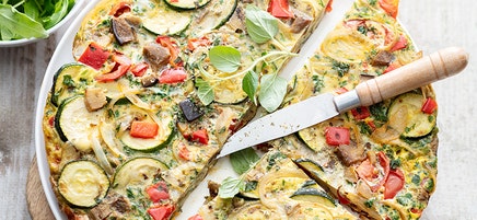 Tortilla aux légumes d'été