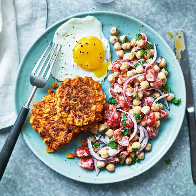 Sweetcorn and carrot fritters