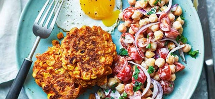 Sweetcorn and carrot fritters