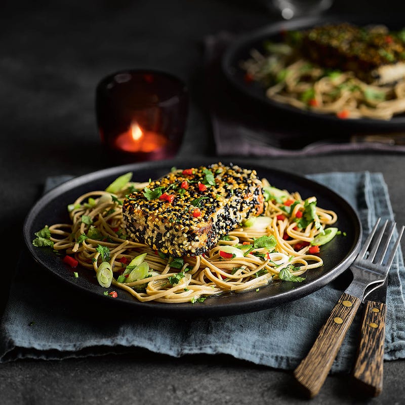 Photo of Sesame-crusted tuna with soba noodle salad by WW