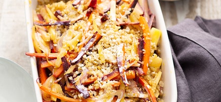 Gratin de boulgour aux légumes anciens