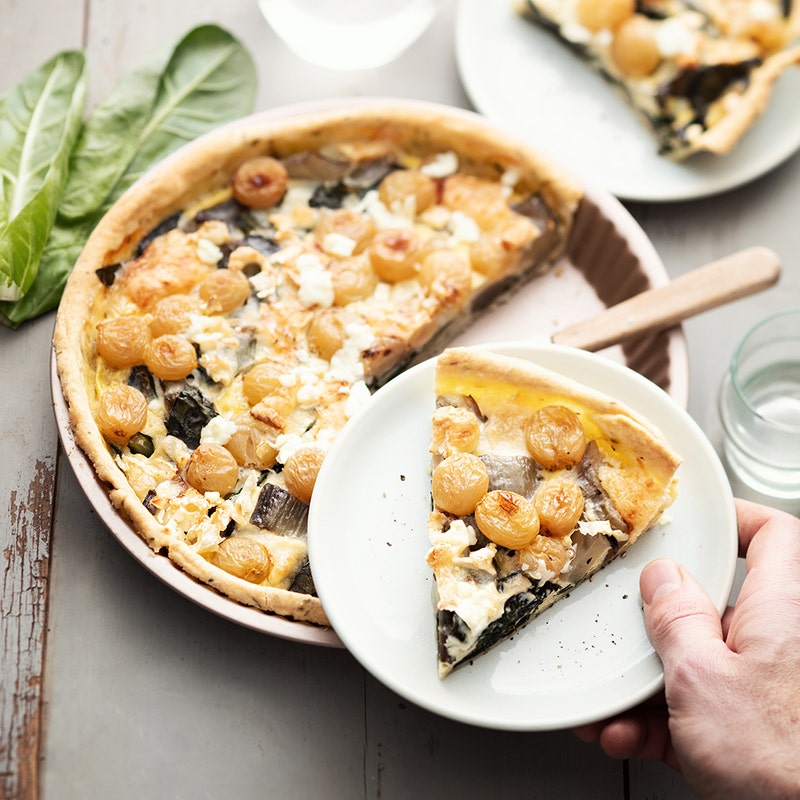 Tarte aux blettes, brebis et raisins