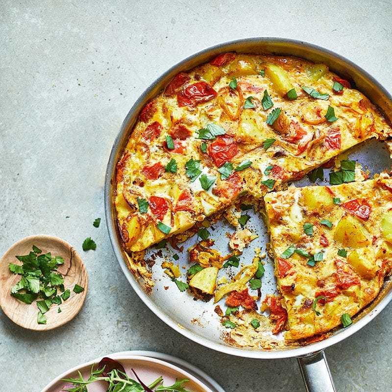 Bombay potato frittata