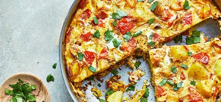 Bombay potato frittata