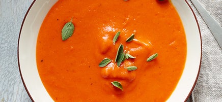 Spanish-spiced roasted pepper bisque