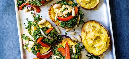 Vegan stuffed potatoes
