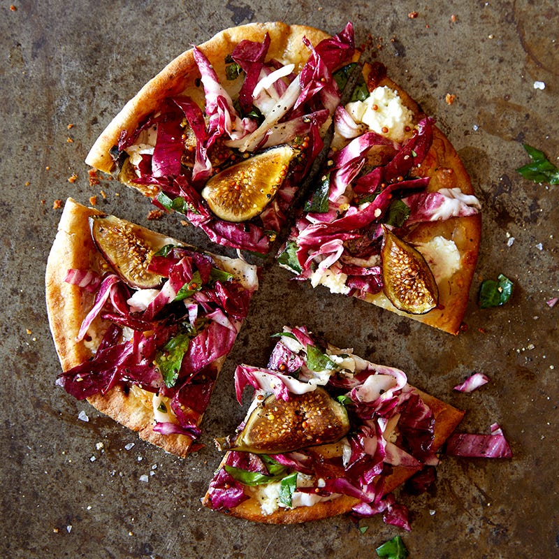 ViktVäktarna - Pitapizza med rosésallad, fikon och chèvre